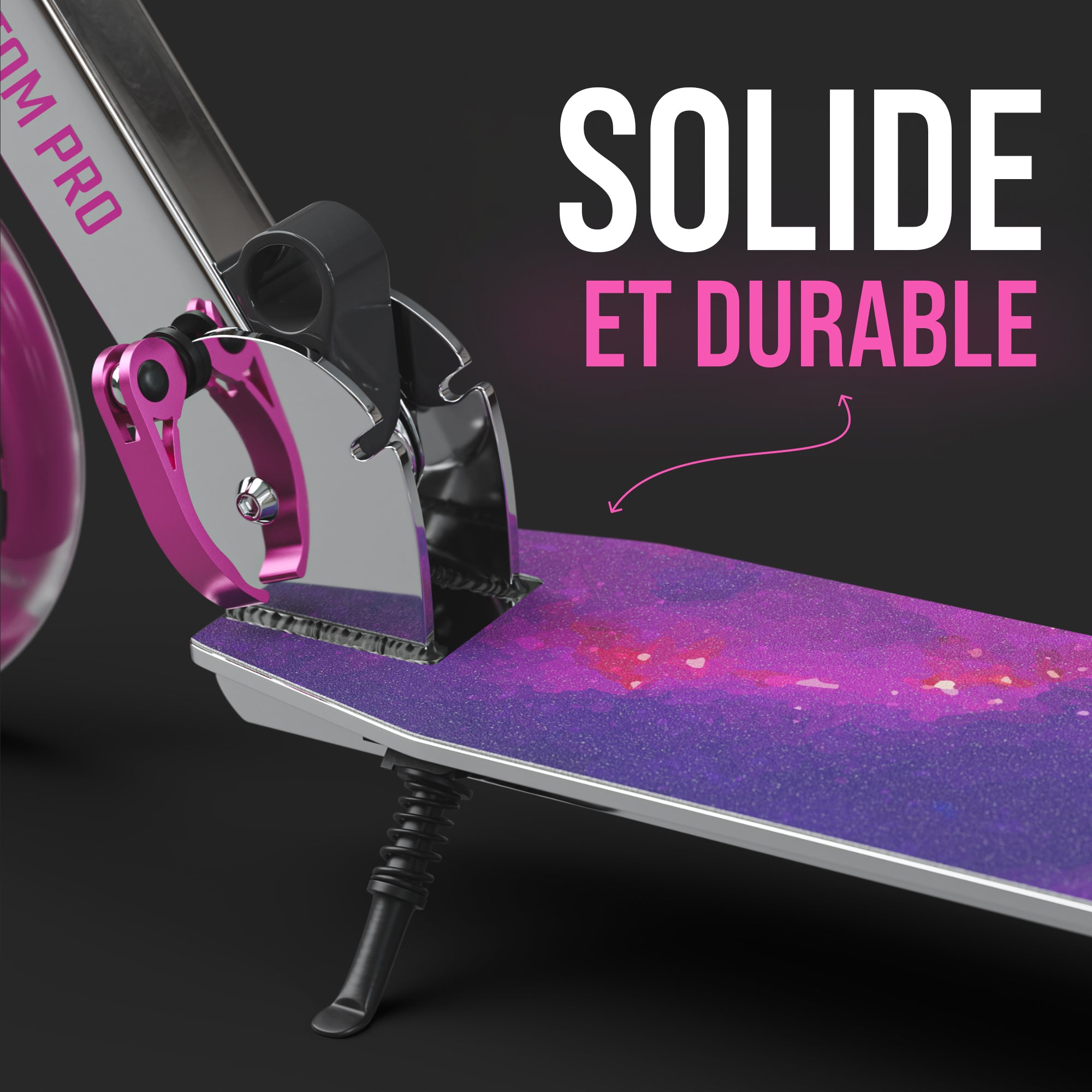 Apollo - Klappbarer City Roller für Kinder "Phantom" höhenverstellbarer Tretroller - Starlight
