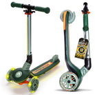 Apollo Funsport France - Trottinette enfant Apollo Whizzie LED, trottinette pliable à trois roues réglable en hauteur pour les enfants à partir de 3 ans - Croco
