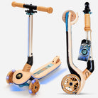 Apollo Funsport France - Trottinette enfant Apollo Whizzie LED, trottinette pliable à trois roues réglable en hauteur pour les enfants à partir de 3 ans - Girafe