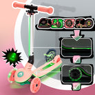 Apollo Funsport France - Trottinette enfant Apollo Whizzie LED, trottinette pliable à trois roues réglable en hauteur pour les enfants à partir de 3 ans - Flamant rose