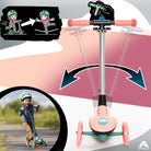 Apollo Funsport France - Trottinette enfant Apollo Whizzie LED, trottinette pliable à trois roues réglable en hauteur pour les enfants à partir de 3 ans - Flamant rose