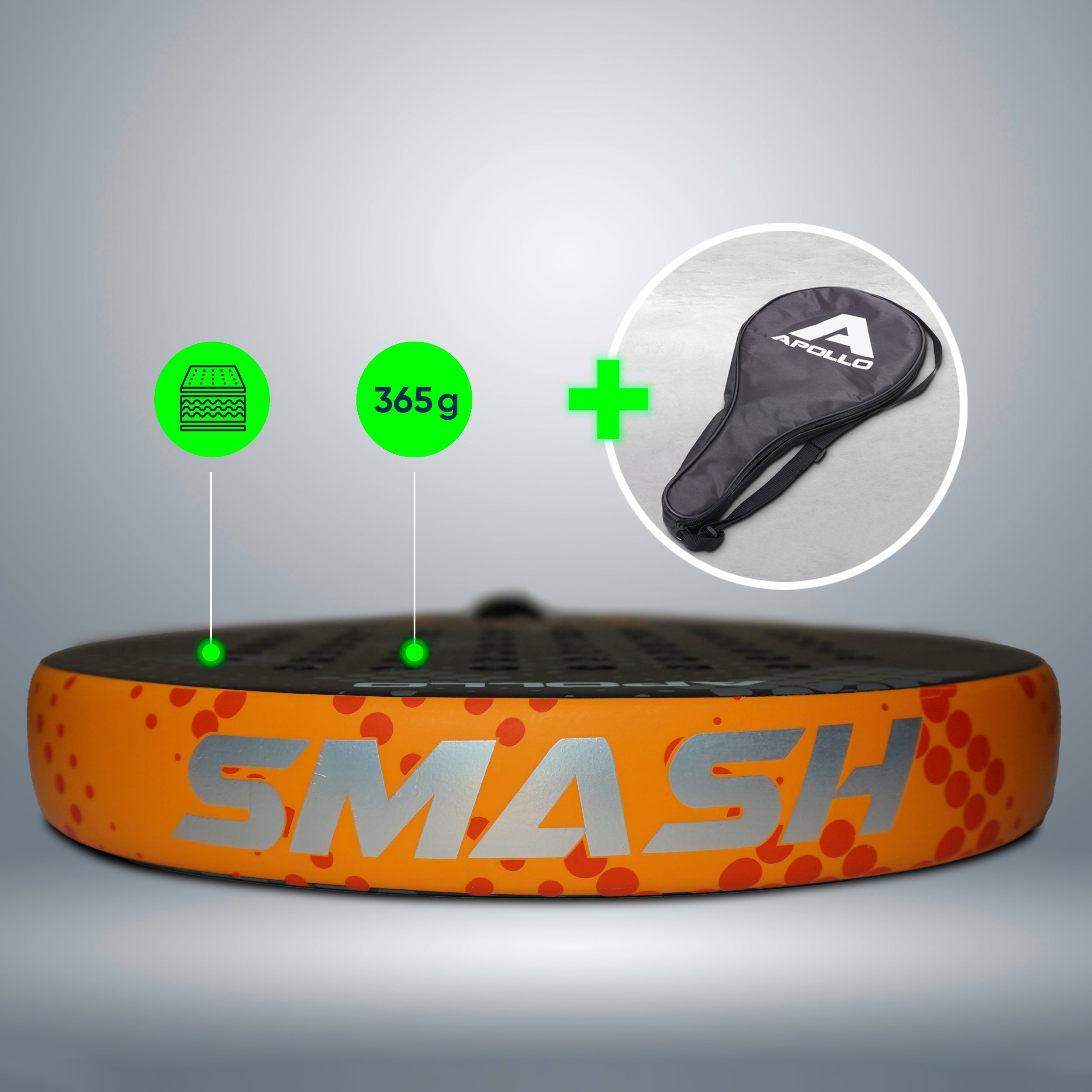 Apollo Funsport France - Raquette de padel Apollo 3K Smash - Orange