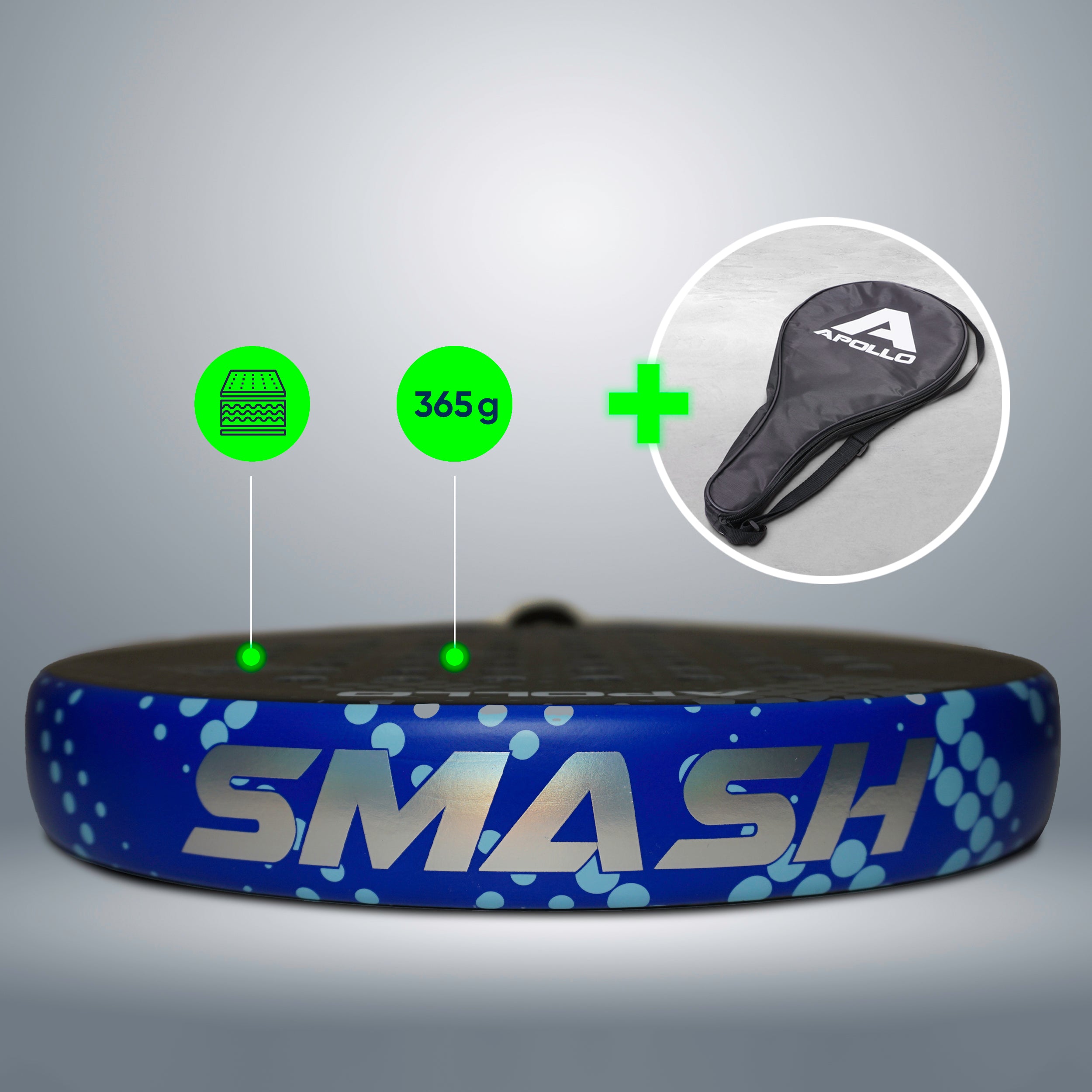 Apollo Funsport France - Raquette de padel Apollo 3K Smash - Silver Blue