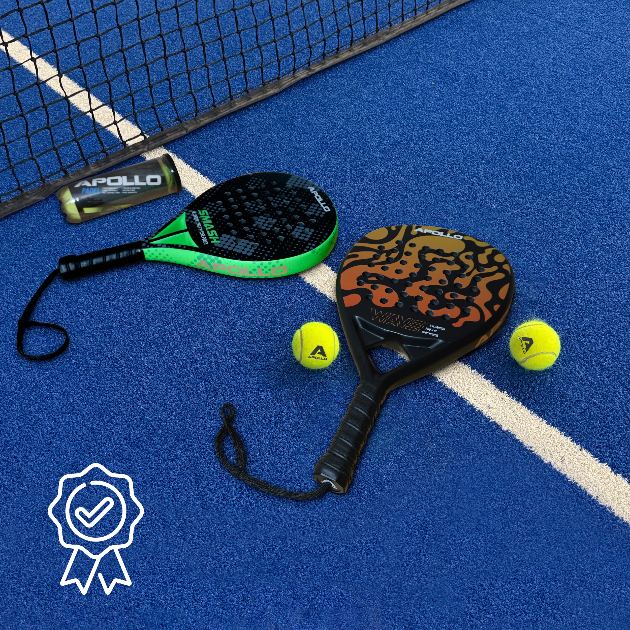 Apollo Funsport France - Raquette de padel Apollo 12K Wave - Mint Blue