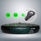 Apollo Funsport France - Raquette de padel Apollo 12K Wave - Mint Blue