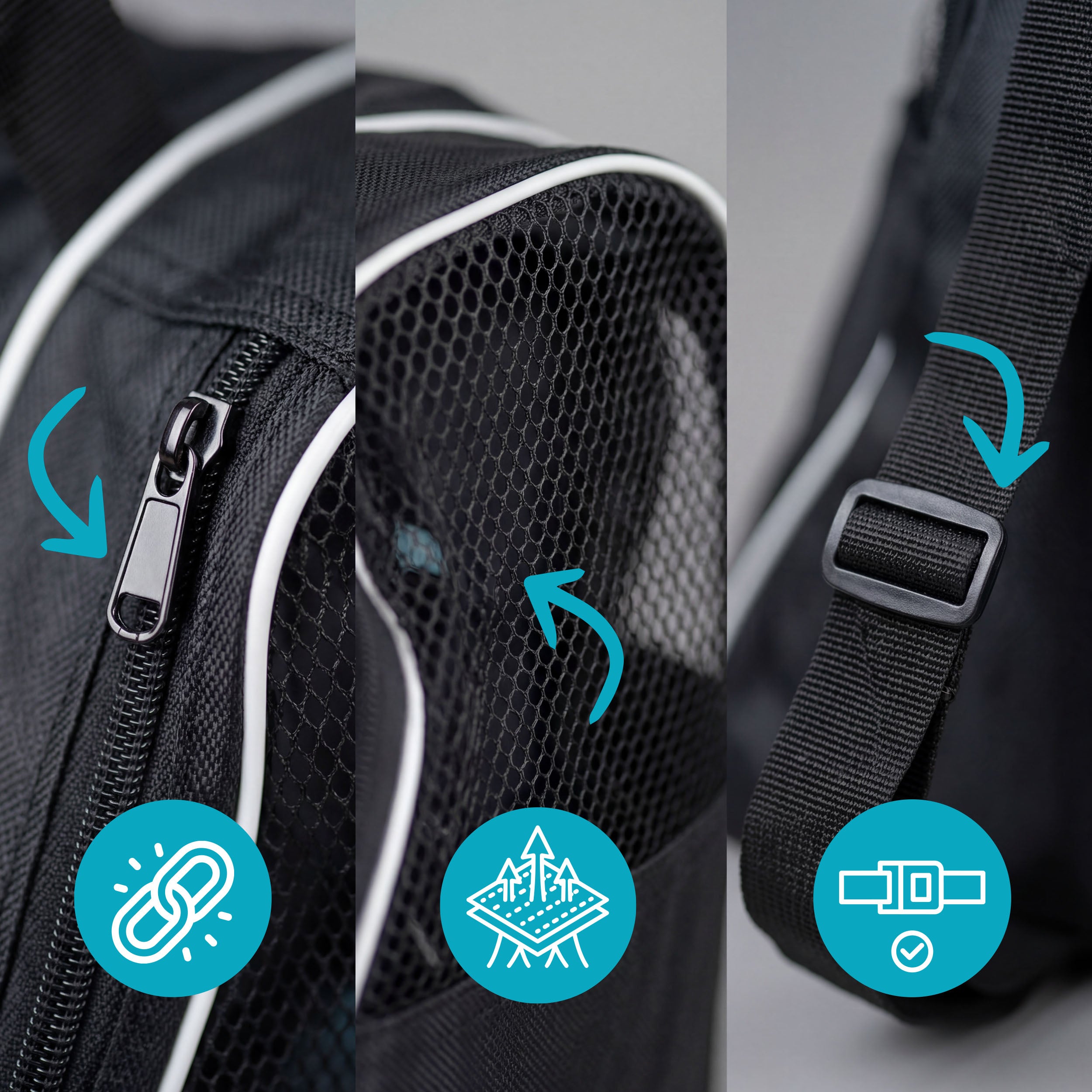 Apollo Funsport France - Sac pratique pour patins à glace et patins à roulettes, élégante housse de transport pour skates et rollers, accessoires inclus -